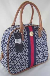   79 Authentic Tommy Hilfiger Womens Purse Bag Bowler Navy Blue  