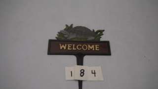 Cast Iron Turtle Welcome Sign Decor  184  