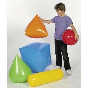  Jumbo Vinyl 3 D Inflatable Shapes   Primary Colors Toys & Games