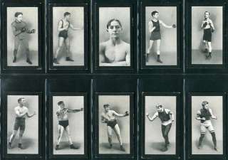   BOXING TOBACCO CARDS Cohen Weenen & Co FAMOUS BOXERS Green Back 1912
