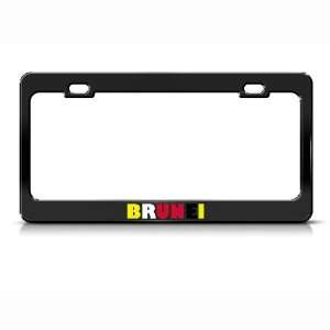  Brunei Flag Country Metal license plate frame Tag Holder 