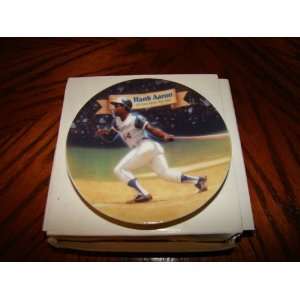  Hank Aaron All Time Home Run Baseball Collector Plate 
