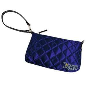  MLB Tampa Bay Rays Royal Blue Quilted Wristlet Purse 