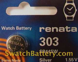 Renata 303   SR44SW Watch Battery Batteries  