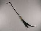 Black braided braid 13 long Feather hair extension