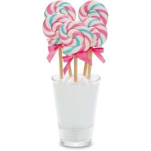 Bubble Gum Mini Swirl Lollipop 1 oz. 24 Grocery & Gourmet Food