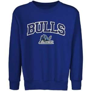 Buffalo Bulls Youth Logo Arch Applique Crew Neck Fleece Sweatshirt 