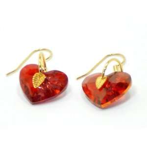  Red Swarovski Crystal Earrings Artistic Creations Maui Jewelry