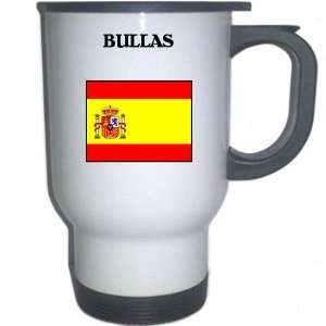  Spain (Espana)   BULLAS White Stainless Steel Mug 