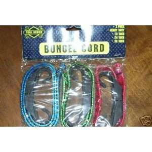  3 Pack Bungee Cords 12, 18, 24