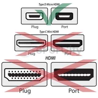 6ft Micro HDMI to HDMI Cable For HTC SPRINT EVO 4G  