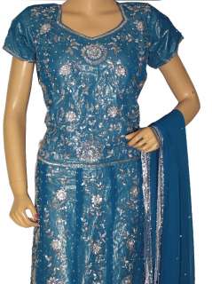   Sharara Skirt Indian Wedding Wear Dress Designer Lehenga Choli L