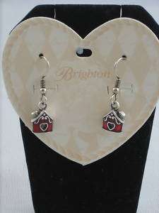 Brighton Silver Red Family House Drop Earrings NEW  