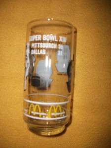SUPER BOWL 13 PITTSBURGH STEELERS MCDONALDS COLLECTOR GLASS  