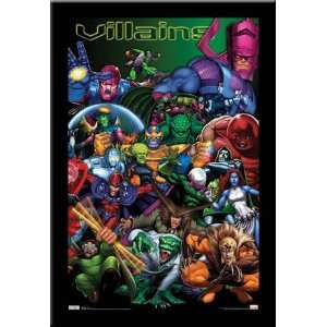  Marvel Supervillains group art FRAMED 26X38
