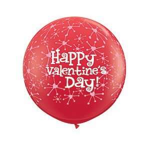   Valentines Day Pink Sparkle 3 Latex Balloon