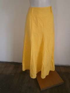 NEW FEELING Long Bright Yellow Peasant Skirt Size 12 S10844  