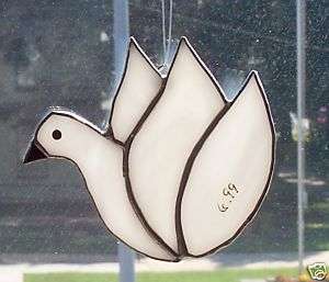Small Stained Glass Swan Ornament Suncatcher  