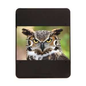    iPad 5 in 1 Case Matte Black Great Horned Owl 