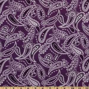   Cattle Call Paisley Purple Fabric By The Yard Arts, Crafts & Sewing