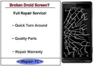 Motorola Droid Broken Glass Screen Repair Service  