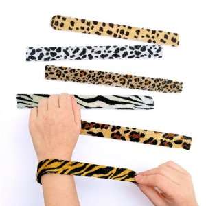  Safari Animal Print Slap Bracelets (1 dz) Toys & Games
