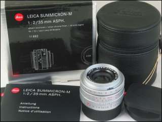LEICA M 35mm f/2 SUMMICRON M ASPH 6 BIT Chrome NEW BOX  