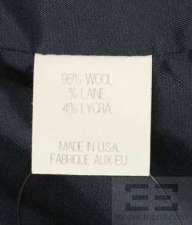 Theory Navy Blue Wool Pant & Jacket Suit Size 0/2  