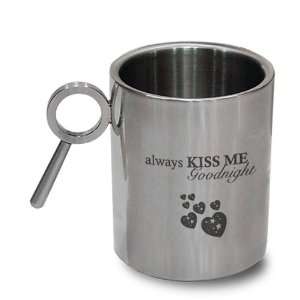  Key of Love   Always Kiss Me Goodnight Stainless Steel Mug 