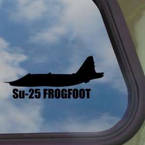  Su 25 FROGFOOT Black Decal Military Soldier Window Sticker 