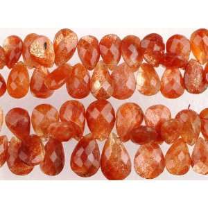  Sunstone Faceted Briolette   