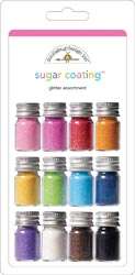 Sugar Coating Glitter Assort 5g Bottles 12/Pk Doodlebug  