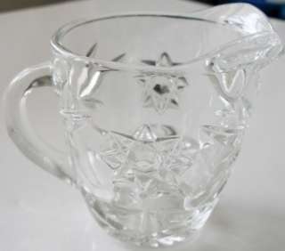   Hocking EAPC Pressed Glass Clear Glassware Cream Sugar Lot  