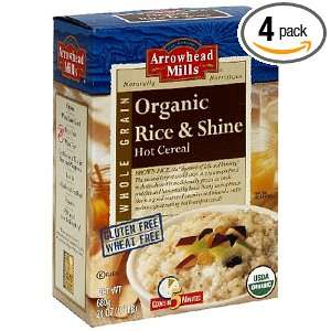 Arrowhead Mills Organic Hot Cereal, Rice & Shine, 24 Ounce Boxes (Pack 