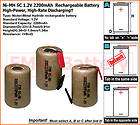 24X Ni MH 4/5SC Sub C HP battery for power tools w/tabs