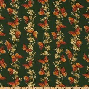  44 Wide Butterfly Stripe Green Fabric By The Yard Arts 