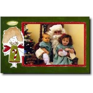 Sugar Cookie Holiday Photo Cards   Angel with Candy Cane