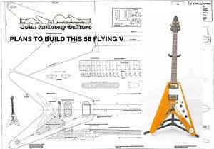 plans to build a 58 Flying V classic electric guitar.  