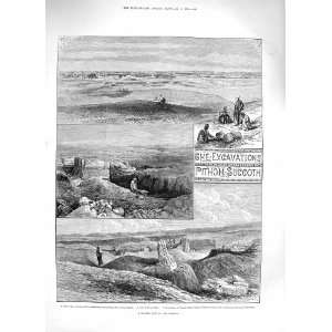  1883 EXCAVATIONS PITHOM SUCCOTH EXODUS TEL EL MASKHUTAH 