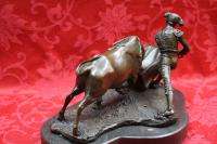   Sculpture Statue Figure Spanish Matador Bull Mexican Bullfight  