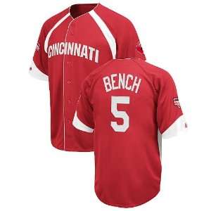   Johnny Bench Cincinnati Reds Cooperstown Embroidered Wheelhouse Jersey