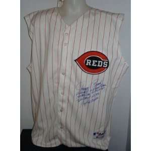  Johnny Bench Jersey   Auth 7x Inscribed   Autographed MLB Jerseys 