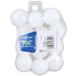  Styrofoam Balls 1 1/4 12/Pkg White   654304 Patio, Lawn 