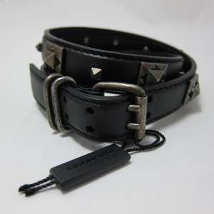 New Burberry Prorsum Black Bangle Bracelet 25 L $440 K BA11944  