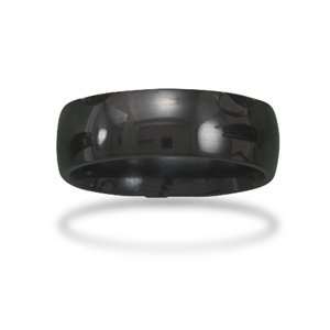  Stylish Black Stainless Steel Wedding Ring in Size 10 