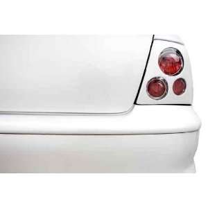  Rear Red Lights on Plain White Car. Styling and Tuning Concept 