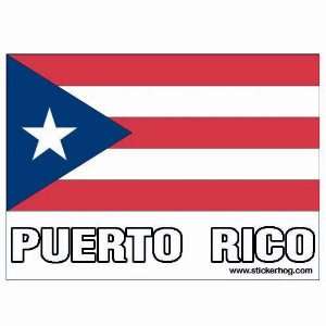  Puerto Rico Country Flag bumper sticker decal with Puerto Rico Flag 
