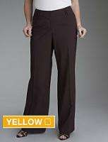 Lane Bryant BROWN Houston Trousers Pants Right Fit Yellow Label PLUS 