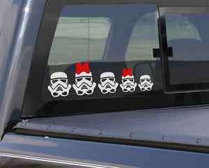 pc Star Wars Stormtroopers Family Car Vinyl Decal Set  