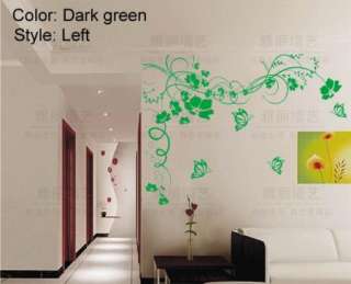 Flower Pastorable Sofa Bedroom Decal Decor Art Room Wall sticker Paper 